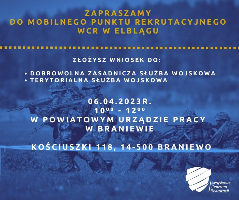 Mobilny Punkt Rekrutacyjny Wojskowego Centrum Rekrutacji w Elblągu