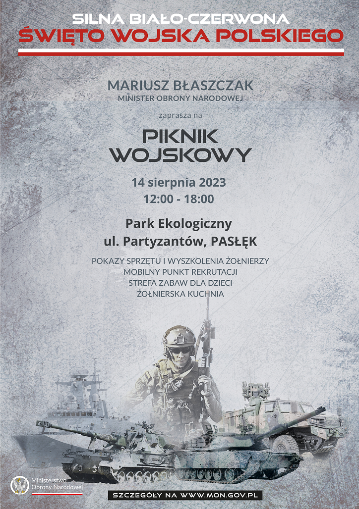 Piknik wojskowy w Pasłęku zaproszenie